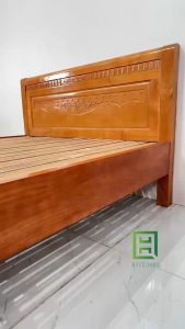 GIƯỜNG GỖ SỒI MÀU NÂU CAO CẤP GIAO NHANH HCM