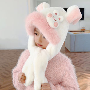 Mũ Lông Cừu Dày Ấm Áp Có Tai Hoạt Hình Cho Trẻ Em Mùa Đông Mũ Lông Cừu Mềm Mại Dễ Thương Cho Bé Trai Và Bé Gái Mũ Lông Cừu Kuroko