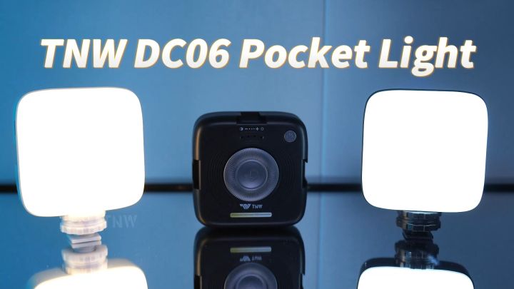 TNW DC06 LED Video Light Magnetic Mini Photography Light Selfie Fill Light With Clip Cold Shoe Mount Adapter For DSLR Shooting