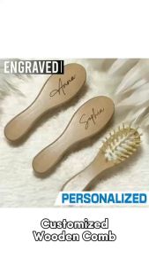 Transfer it Customized/Personalized Engraved Wooden Comb w/ Name Design