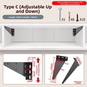 Heavy-Duty Wall Mount Triangle Support Bracket