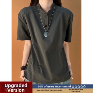 Cool Quick-Dry Reconstructed Stand Collar T-Shirt Men Short Sleeve