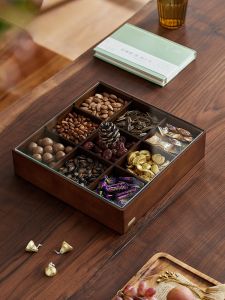 กล่องใส่ของกินเล่น กล่องใส่ผลไม้ กล่องใส่ขนม สำหรับใช้ในบ้าน รูปทรงเรขาคณิต สไตล์ย้อนยุค สไตล์อเมริกัน