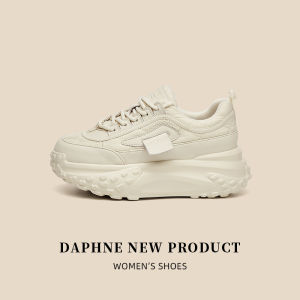 Daphne Lightweight Comfortable Leather Sport Shoes Womens Foot Slimming Heightening Thick Bottom Shoes Ancient Style Footwear