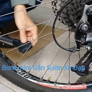 Bơm Mini Gắn Sườn Xe Đạp Leo Núi Hợp Kim Nhôm 150 PSI Bơm Xe Đạp Xe Máy