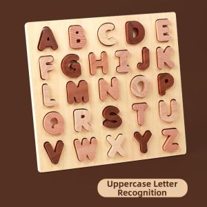 Educational Wooden Puzzle Number and Alphabet Board for 3 Year Olds