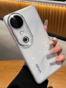 เคสโทรศัพท์ซิลิโคนกันกระแทกแบบใสสำหรับ Vivo V40 5G รุ่นต่างประเทศ ป้องกันรอยขีดข่วน ดีไซน์เรียบง่าย สไตล์เกาหลี สำหรับคู่รัก