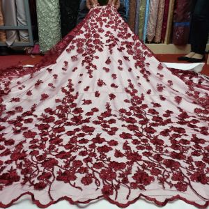 (HARGA PERSETENGAH METER) bahan kain tulle flora full payet mewah /bakal kain murah meriah