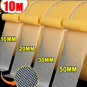 5Roll Strong Fixation Double Sided Tape / Heavy Duty Translucent Mesh Cloth Duct Tape / Waterproof Traceless Adhesive Tape for Carpet Leather Wall Floor Fixing