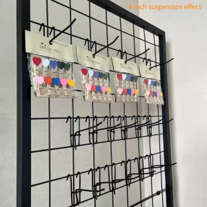 10/15/20/25cm 10pc Rak Kios Jala Kait Rak Pajangan Logam Kait Kawat Besi Kait Jala Garis Tunggal