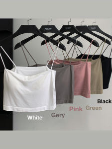 Ayi Latex Padded Strapless Bralette Womens Summer Loose Short Sleeve Base Layer Tank Top Inner Wear Outer Wear