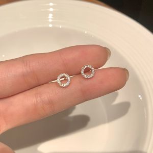 Dora | Small and Exquisite Fancy Circles Stud Earrings Summer Unique Golden Sterling Silver Needle Beautiful Earrings for Women