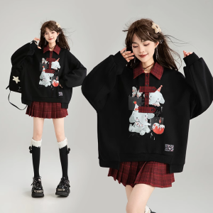 KEIKO | Áo Thun cổ Polo phong cách Vintage Mỹ màu Đen