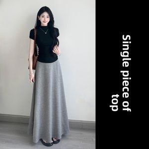 PEIZIXUAN | Elegant Petite French Style Grey Summer Dress