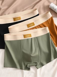 3pcs Mens Cotton Boxer Shorts High Waist Comfortable Breathable Mens Underwear Home Clothes Mens Briefs