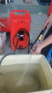Gallon plastic tank trolley with fuel gun fuel pump fuel pipe Explosive red oil drum