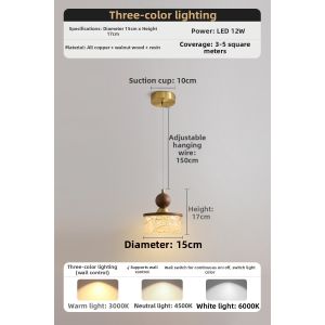 LANGSHANGZHAOMING | Vintage Walnut Pendant Light