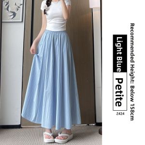 XIANYIJIAO | Gray Ice Silk Lightweight High Waist Loose Flowy Culotte Pants Summer New 2026 Design