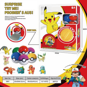 Carton Pokemon Pikachu Egg twisting machine Toy Mini Capsule Machine Pokemon Pikachu With Ball Toy Surprise Egg Doll Christmas Birthday Gift