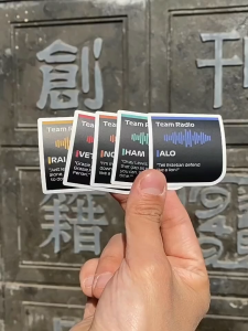 F1 Team TEAM RADIO Formula Racing Surrounding Waterproof PVC Stickers