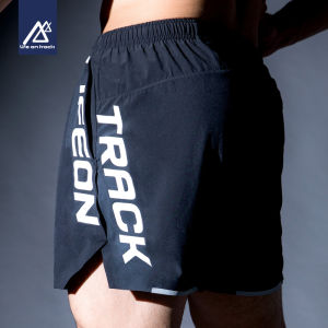 Mens Fitness Running Training Shorts Quick Dry Breathable Loose Basketball Marathon Squat Shorts Reflective Night Vision