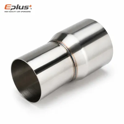 EPLUS Exhaust Pipe Reducer Adapter Stainless Steel Universal Straight Connector for Car and Motorcycle Exhaust Systems