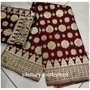 Kain Songket semi Tenun Palembang / Set songket selendang tenun palembang