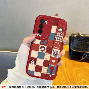 Realme GT Master Exploration Edition Phone Case with Wristband Snow White Design Full Cover Grid Pattern Womens Soft Silicone Protective Cover