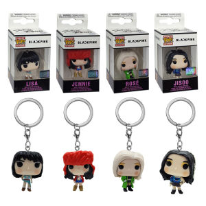 Funko KPOP Blackpink Jennie Lisa Rose Jisoo Figurine Doll Pendant Korean Group Stars Model Keychain Accessories Girl Gift