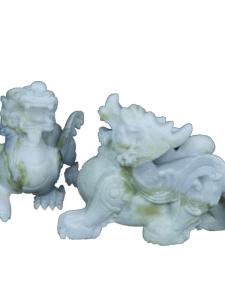 Natural Blue Lapis Lazuli Flying Sky Xi Wang Pair Male And Female Jade Figures for Office Home Decorations Lucky Ornaments