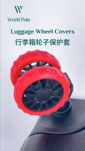 (SG READY STOCK) World Polo 8pc Silicone Luggage Wheel Protector Cover for Double Wheels