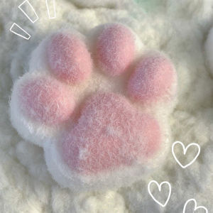 Handmade Flocking Cats Paw ความเครียดบรรเทา Squishy ของเล่น Mochi ช้า Rebound ใหม่ Fidget ของเล่นของขวัญวันเกิด