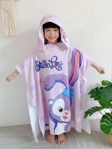 Bath Towel Kids Water-Absorbing Quick-Drying Swimming Bath Windproof Heattech Bathrobe Man and Woman Cartoon Anime Beach Cloak Bathrobe