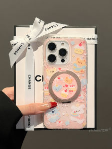 Ốp Lưng iPhone Dễ Thương Có Thể Xoay 360 Độ Từ Tính Có Thiết Kế Động Vật Dễ Thương Cho Apple 16 pro Max iPhone 15 Điểm Hỗ Trợ