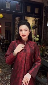 Áo dài cưới truyền thống Việt Nam cho cô dâu chú rể Tiệm may sẵn áo dài tấc nam nữ dự tiệc đám hỏi lễ tết đẹp AD90222