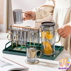 ถ้วยแก้วน้ำ เยือกน้ำแก้วมีฝาพลาสติก - Kettle Water Cup