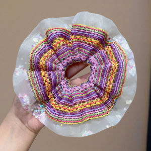 MENGWU | Ethnic Style Colorful Braided Lace Hair Tie