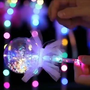 Indo - Tongkat Sihir Lampu Mainan Anak / LED Tongkat Peri Magic Dengan Lampu Cantik / Tongkat Peri Magic Tangkai LED