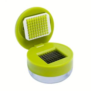 1pc Multifunctional Garlic Press Manual Mincer, ABS and Stainless Steel Garlic Slicer Handheld Ginger Masher with Storage Case