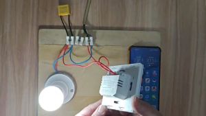 Tuya Smart Switch Button EU Saklar Lampu Rumah Pintar Wi-Fi Tombol Tekan Manual dan Otomatis Aplikasi Smart Home Automation IOT / Tuya Mechanical Click No Neutral