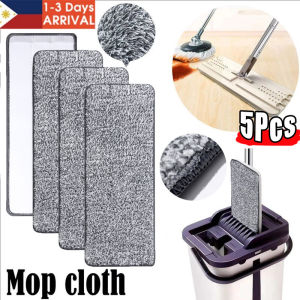 5Pcs Flat Mop Refill Microfiber Cleaning Mop Cloth Replacement Dust Household MopHead Cleaning Pad Magic Mop Head Cleaning Cloth Removable Replacement Mop Pads