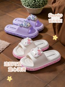Sanrio Kids Slippers Girls Summer 2025 New Kawaii Soft Bottom Anti-Slip Outdoor Wearable Parent-Child Sandals Home Slippers