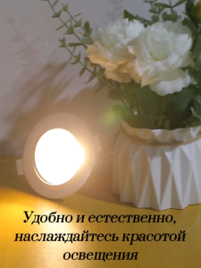 Recessed Downlight Replaceable GU10 Bulbs Tricolor Led Pin Light Ceiling Lamp LED Spotlight for Living Room Home Decoration