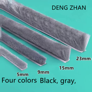 Black 10M Door Window Windproof Dust Sound Insulation Seal Strip Self Adhesive Home Wardrobe Door Window Gap Filler Brush Strip