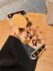 Cute Supreme Version Mobile Phone Case for OnePlus 15 Retro Party Bear 13T Airbag Anti-fall Transparent Full Cover Soft Shell