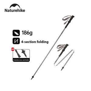 Naturehike QingFeng Pro Outdoor Ultralight 4-section collapsible Walking Sticks aluminum alloy Hiking Trekking Pole Canes