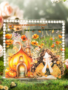 ป่าแห่งการรักษา เด็กผู้หญิง ธีมสติกเกอร์ PET ย้อนยุค INS สไตล์วารสารตกแต่งสมุดภาพกาวสติ๊กเกอร์วัสดุ