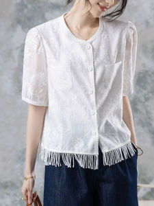 DAIXIANGFEIZI | Elegant Plus Size Womens Summer Voile Shirt
