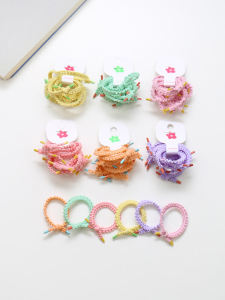 High-Elasticity Childrens Hair Ties 8pcs/Set Colorful Elastic Bands Baby Girl Hair Accessories Non-Damaging Hair Rings