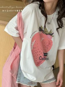 Áo Thun Cotton Tay Ngắn Mùa Hè Cho Bé Gái Dáng Rộng Thoải Mái in Họa Tiết Hoạt Hình Thường Ngày Cho Bé Gái Từ 8-14 Tuổi